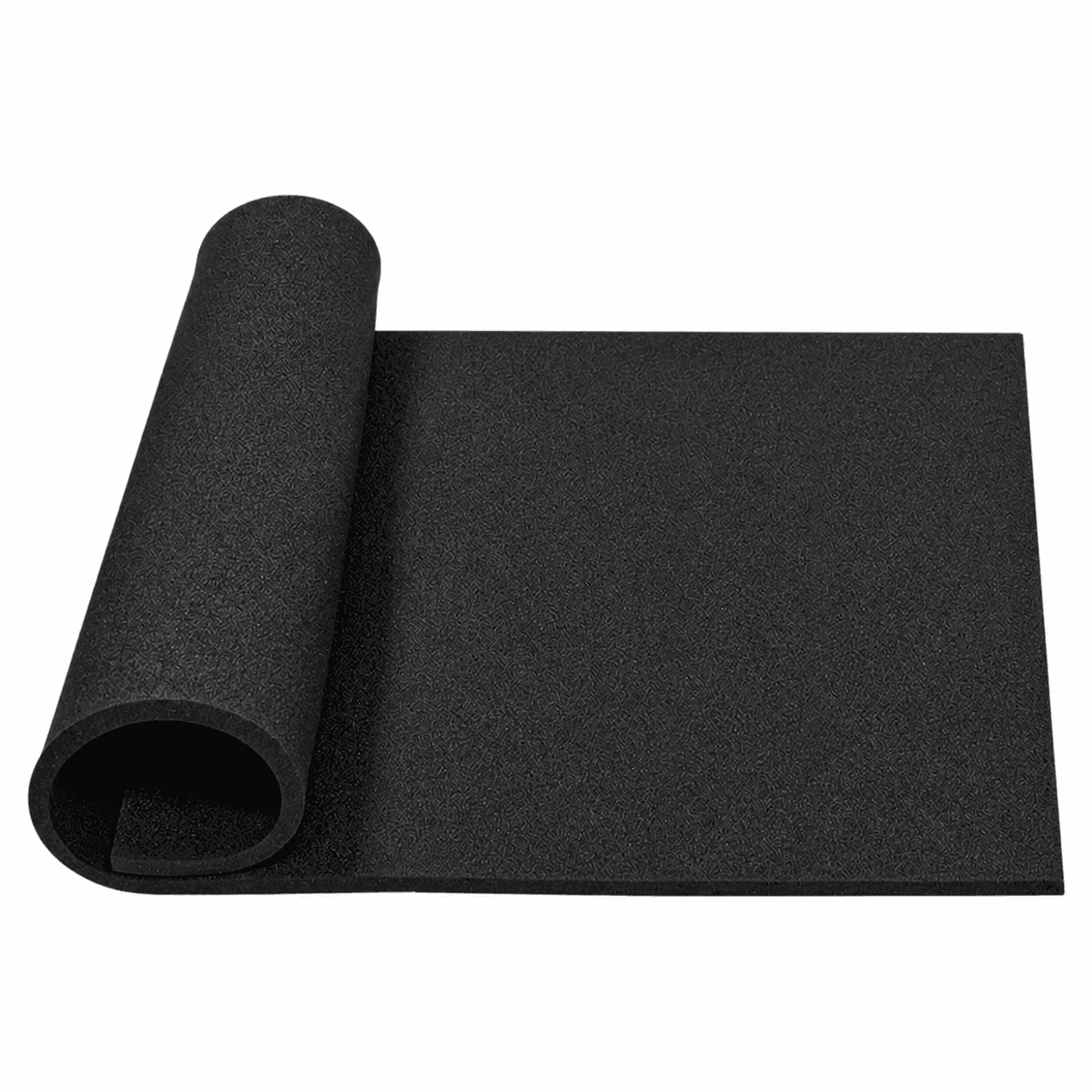 Partially rolled black CR cellular foam sheet