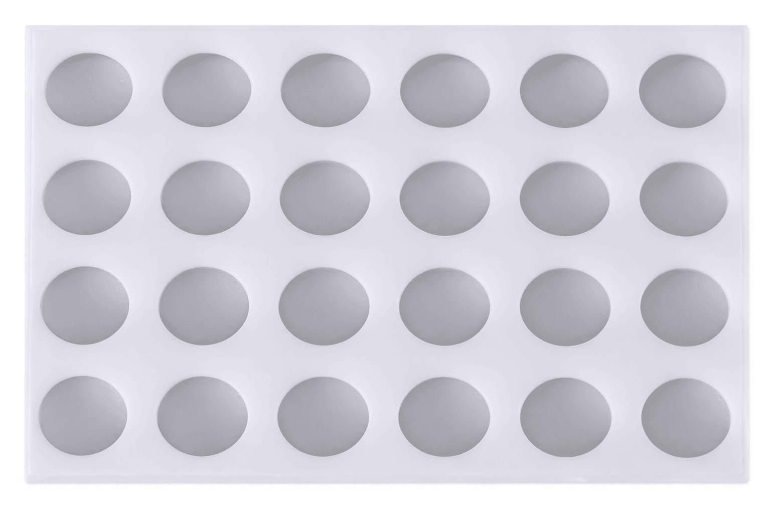 White EPE protective tray with circular recesses