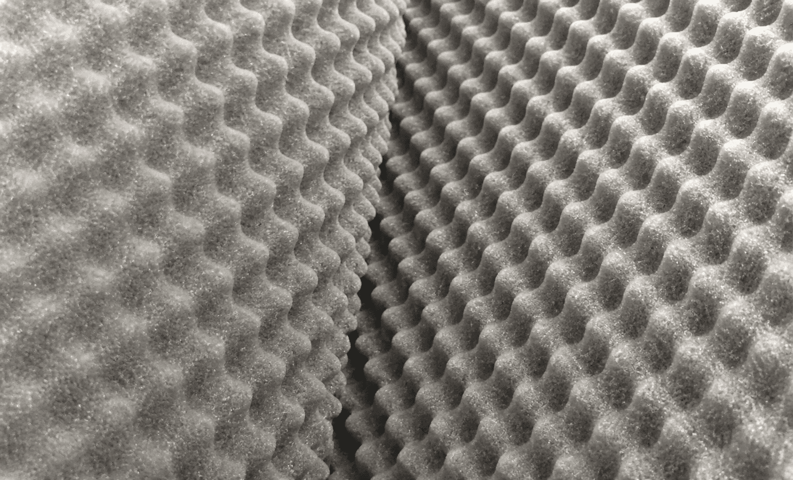 Opposing gray OPCELL convoluted foam panels