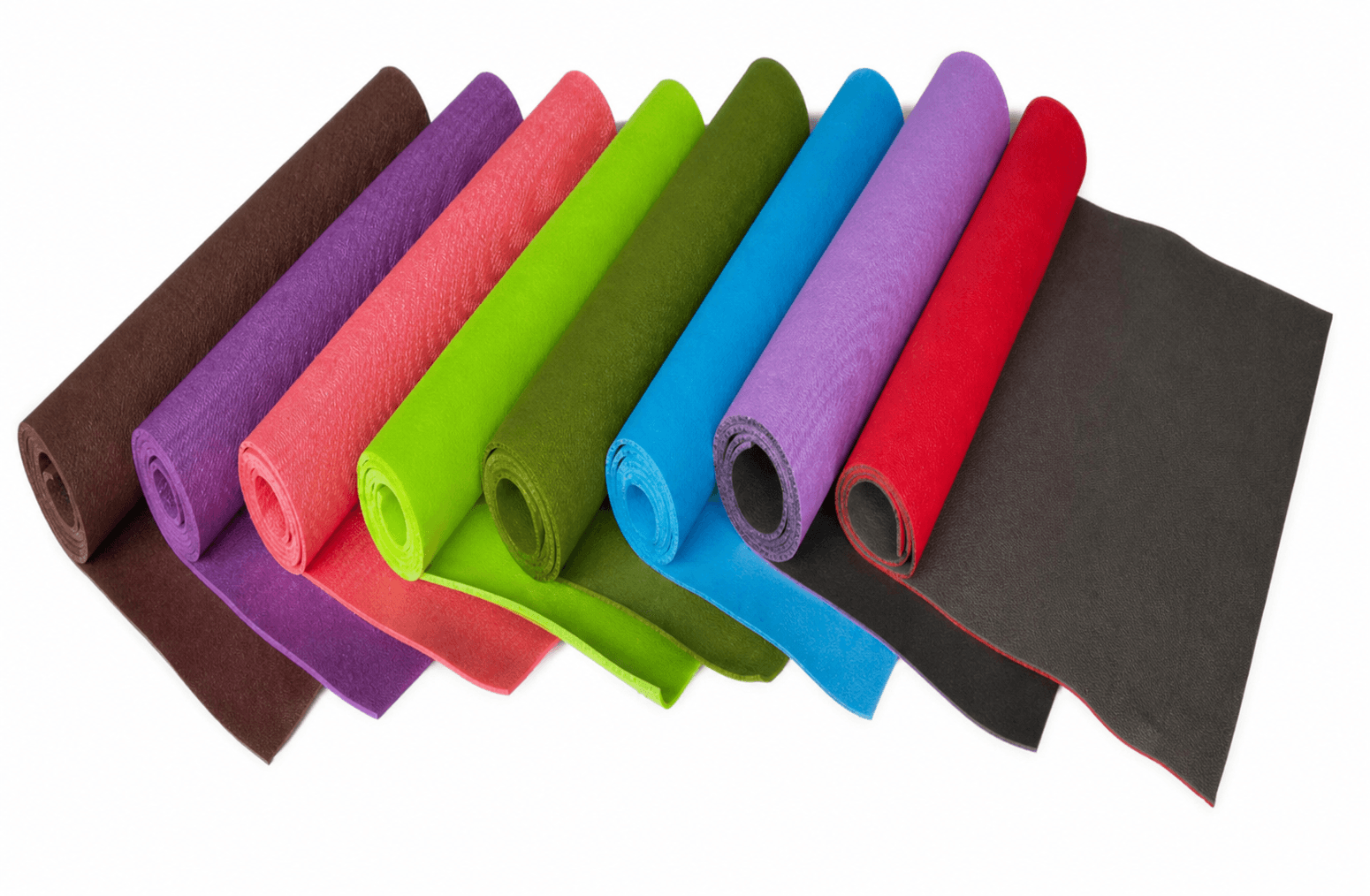 Assorted colored PE and IXPE foam sheet rolls