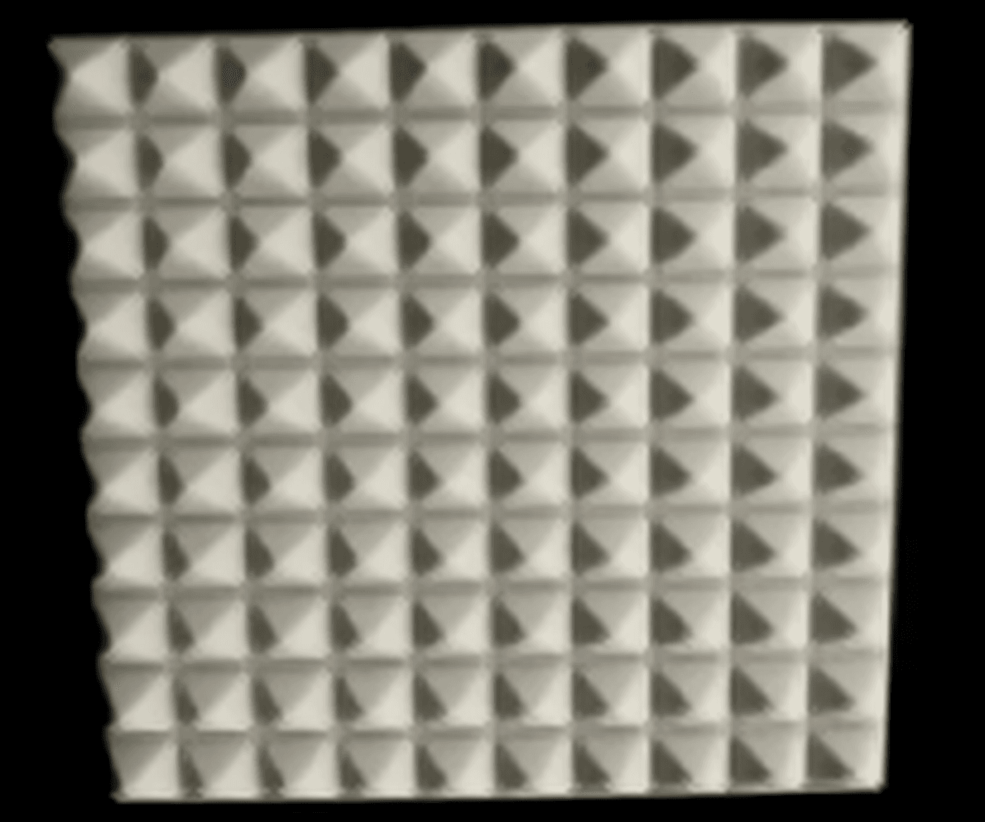 White pyramid-profile PE and IXPE foam panel